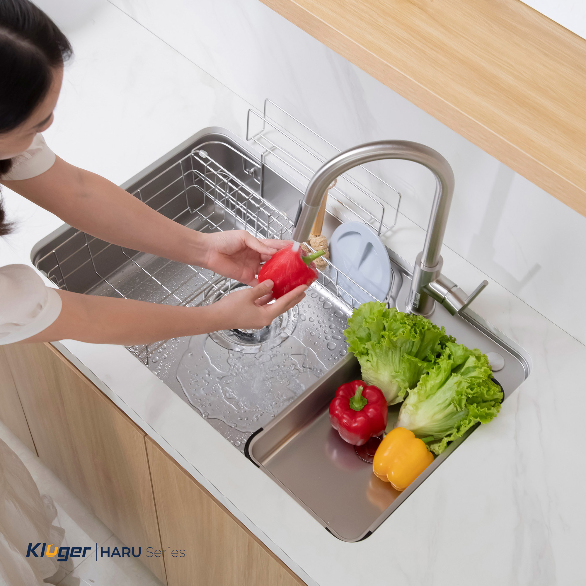 Chậu rửa Kluger KH8050SL Plus (Tặng vòi rửa Kluger)