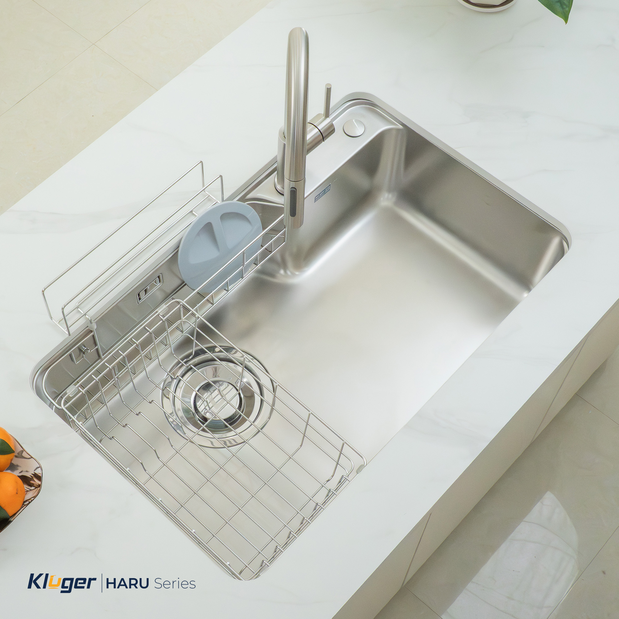 Chậu rửa Kluger KH8050ST Plus (bề mặt Satin) (Tặng vòi rửa Kluger)
