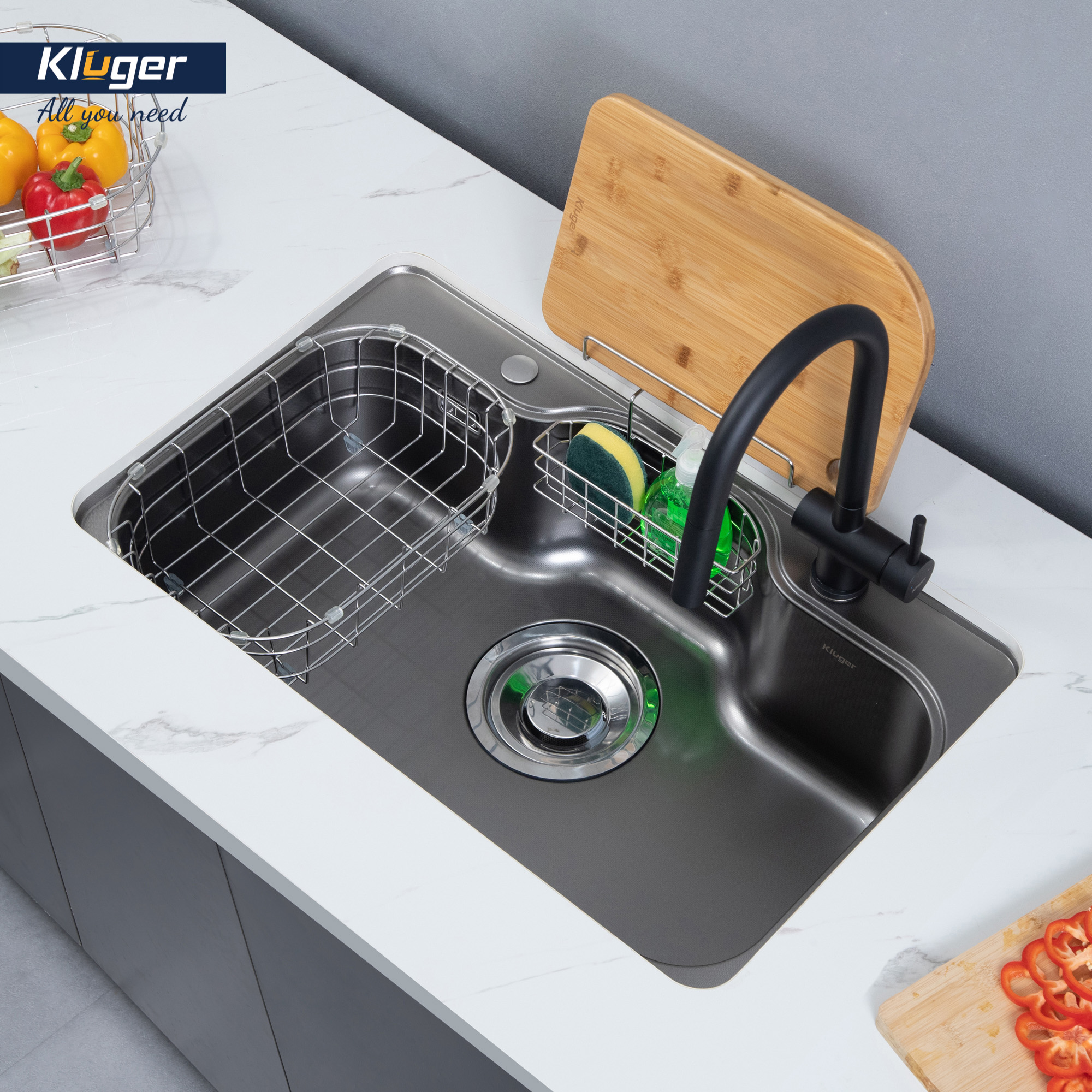 Chậu rửa Kluger KT8050FB Plus (Tặng vòi rửa Kluger)