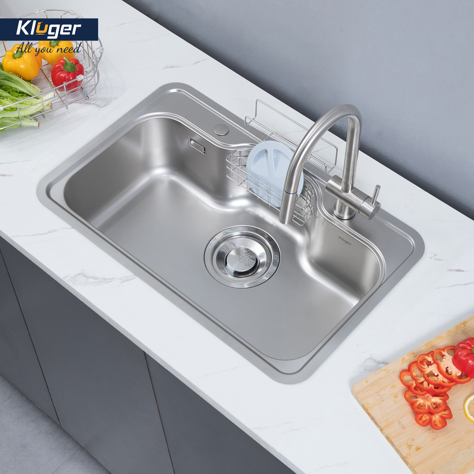 Chậu rửa Kluger KT8050FS Basic (Tặng vòi rửa Kluger)