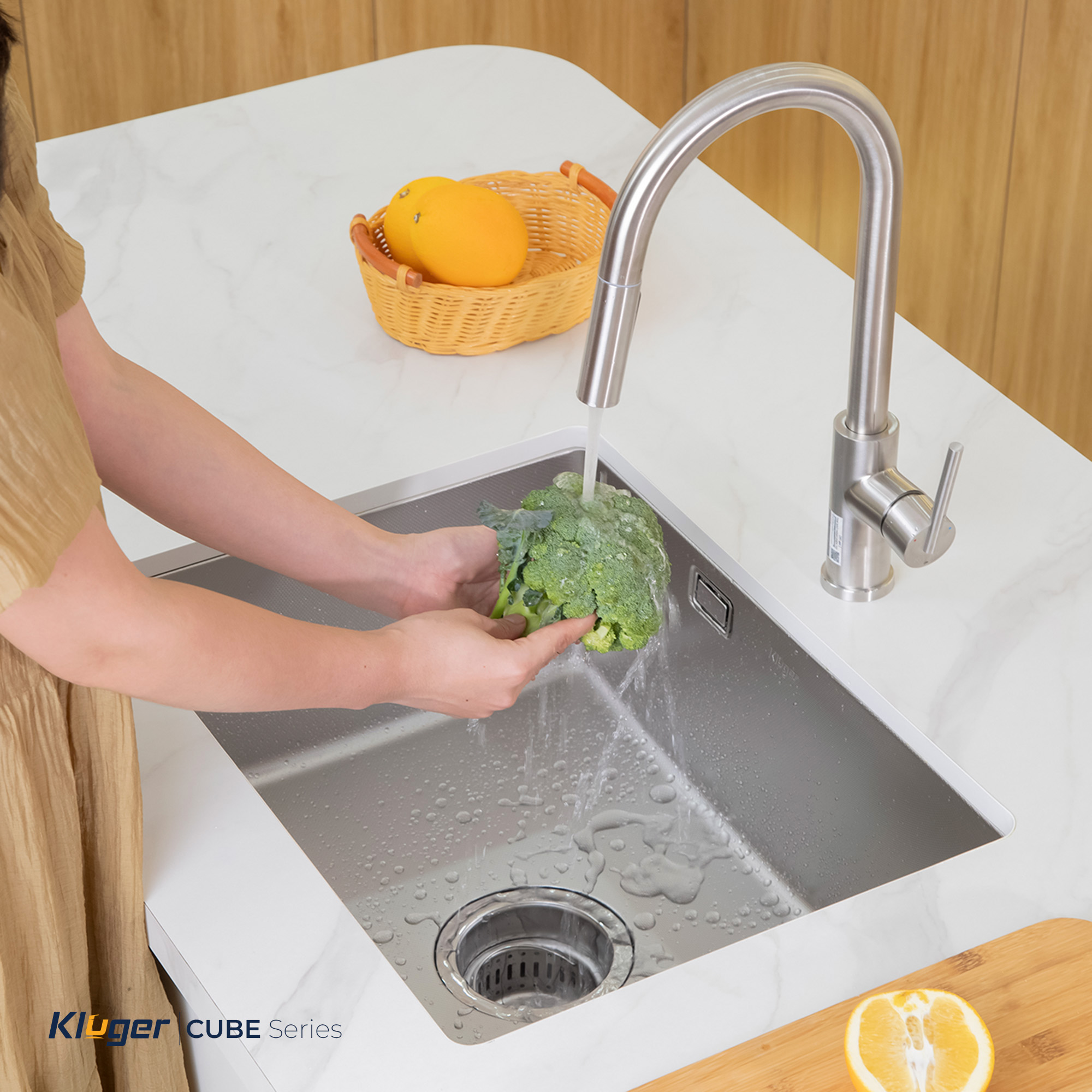 Chậu rửa Kluger KU6045FS Basic (Tặng vòi rửa Kluger)