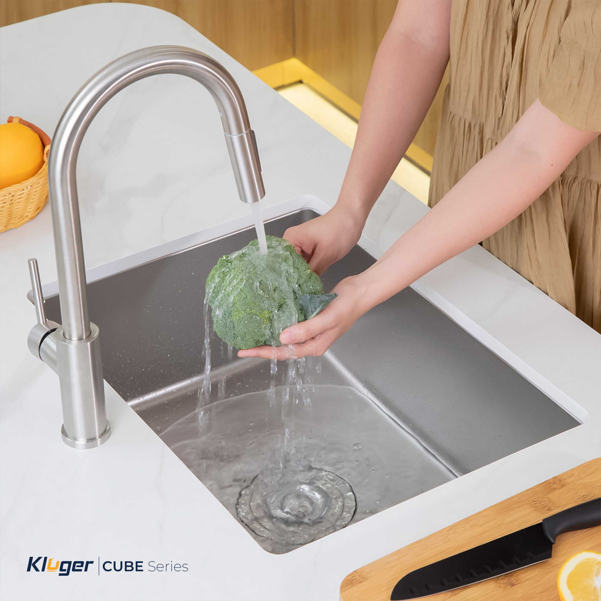 Chậu rửa Kluger KU6045FS Basic (Tặng vòi rửa Kluger)