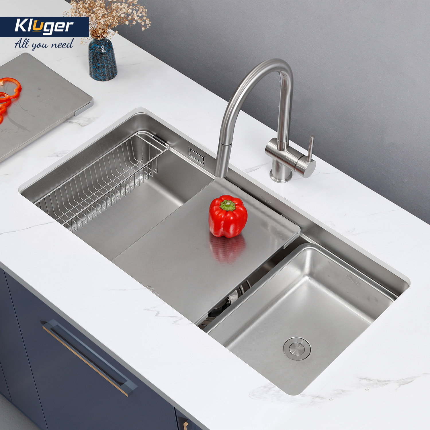 Chậu rửa Kluger KU7844FS Plus (Tặng vòi rửa Kluger)