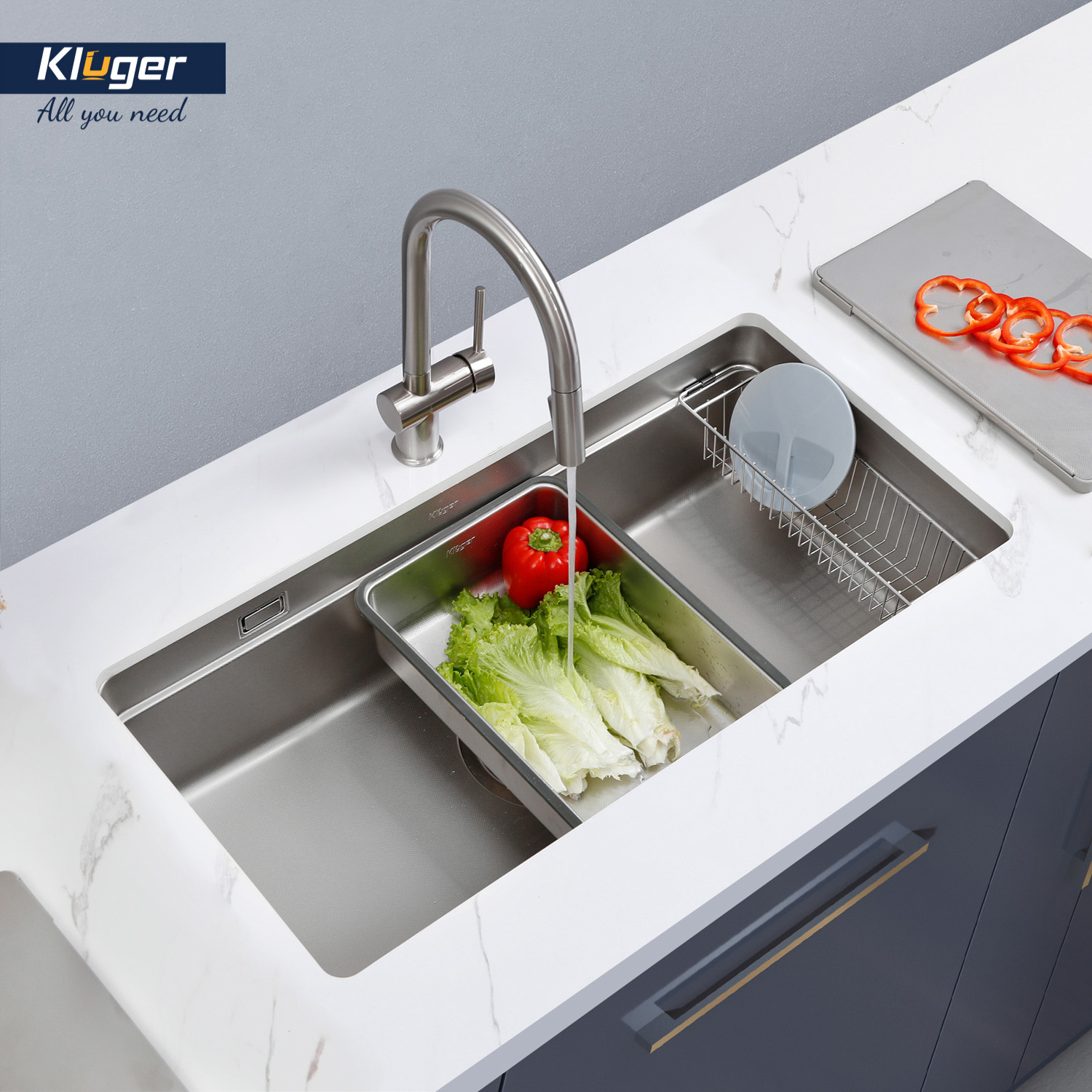 Chậu rửa Kluger KU7844FS Plus (Tặng vòi rửa Kluger)