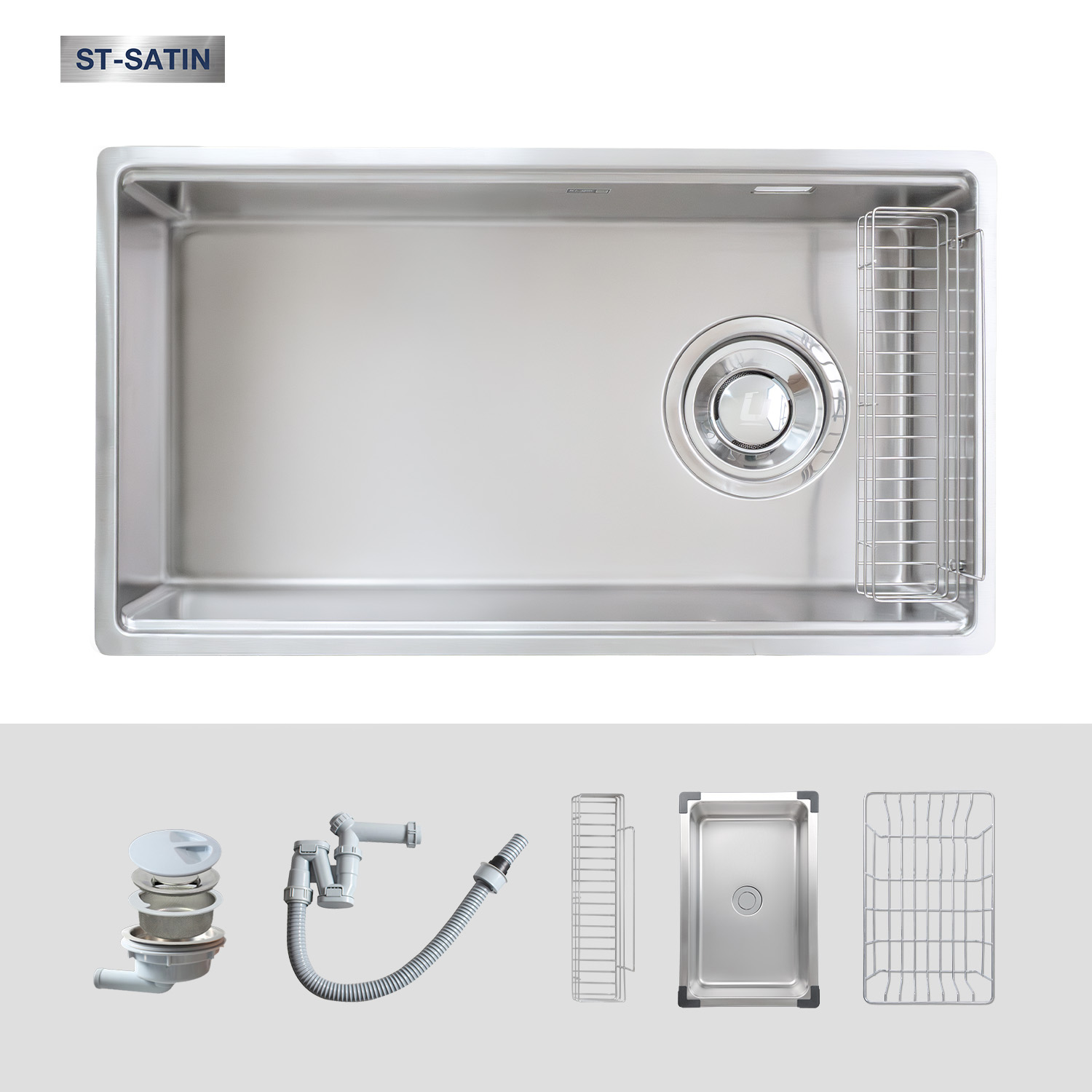 Chậu rửa Kluger KY8045ST Plus (Bề mặt Satin) (Tặng vòi rửa Kluger)