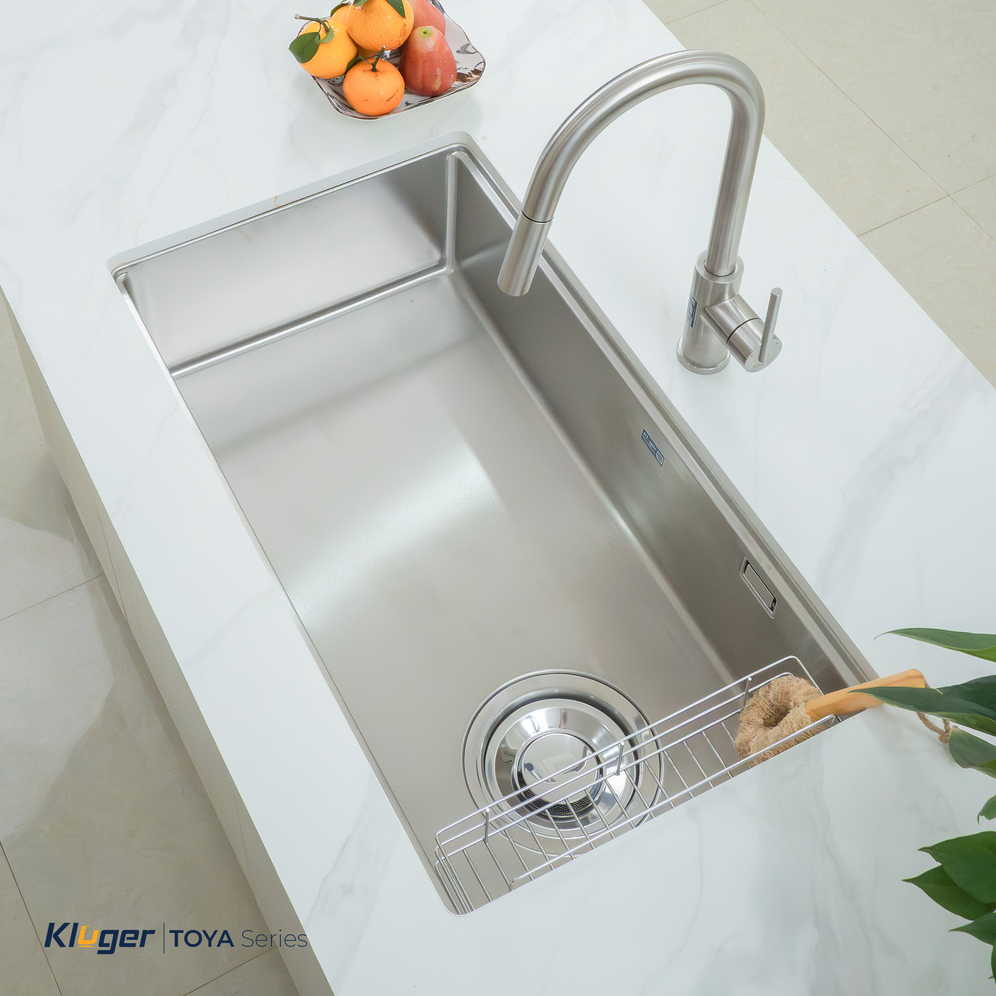 Chậu rửa Kluger KY8045ST Plus (Bề mặt Satin) (Tặng vòi rửa Kluger)
