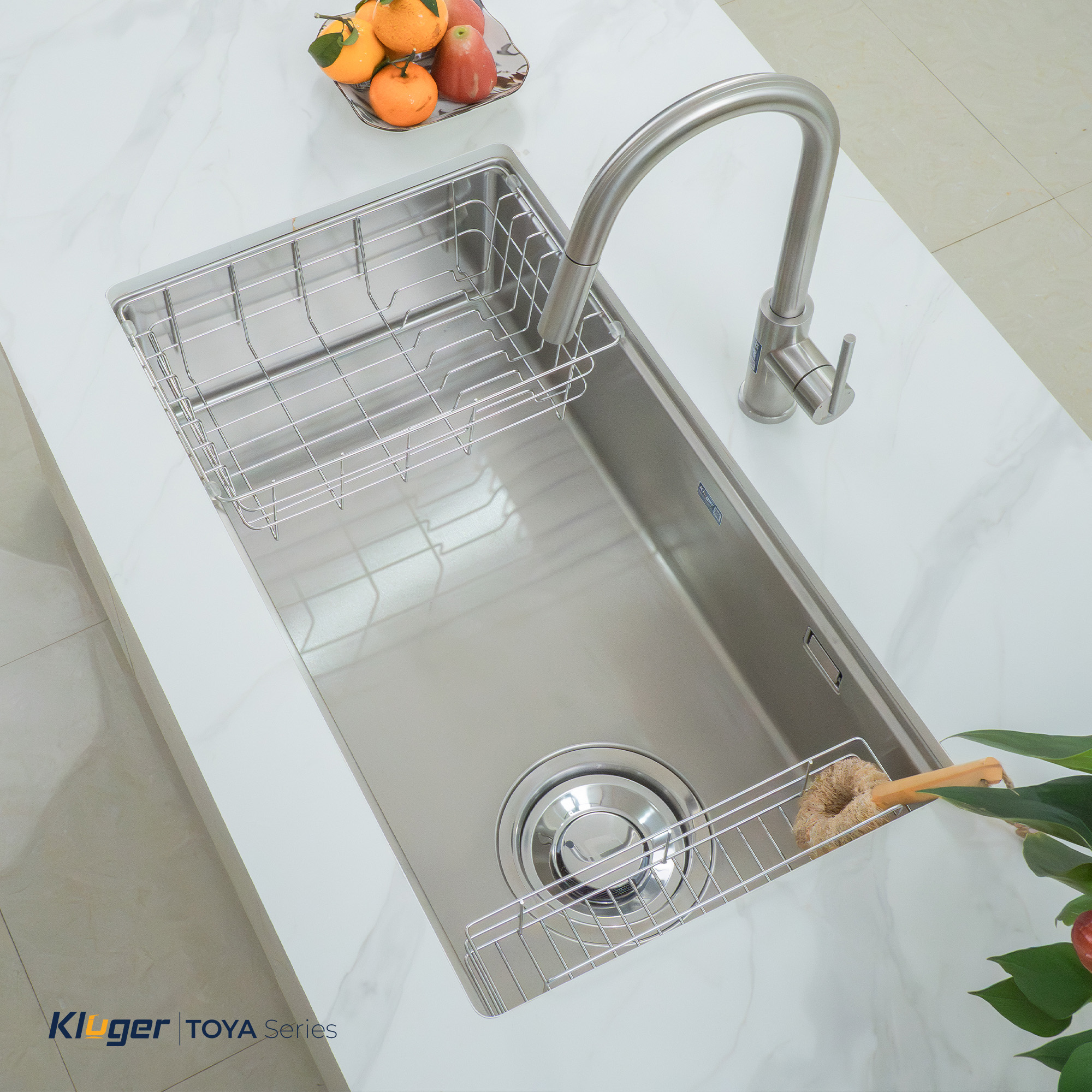 Chậu rửa Kluger KY8045ST Plus (Bề mặt Satin) (Tặng vòi rửa Kluger)