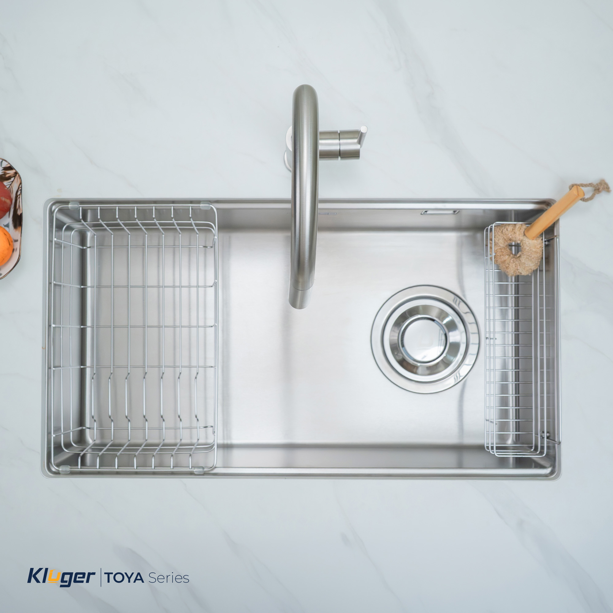 Chậu rửa Kluger KY8045ST Plus (Bề mặt Satin) (Tặng vòi rửa Kluger)