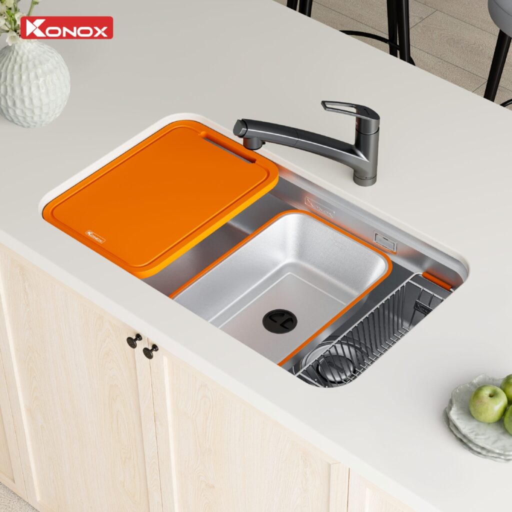 Chậu rửa Konox Tari Smart 8047 (hạt Smart chống xước)
