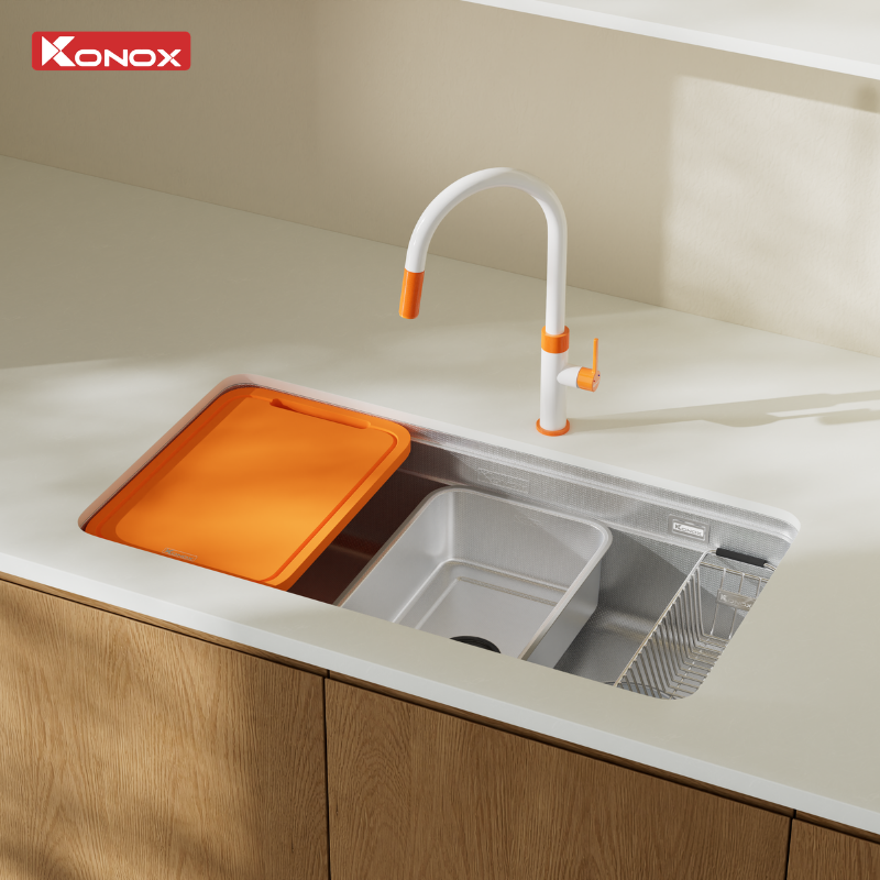 Chậu rửa Konox Tari Smart 8847 (hạt Smart chống xước)