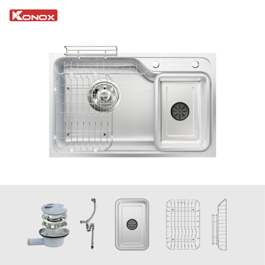 Chậu rửa Konox Tari Smart 8050 (hạt Smart chống xước)