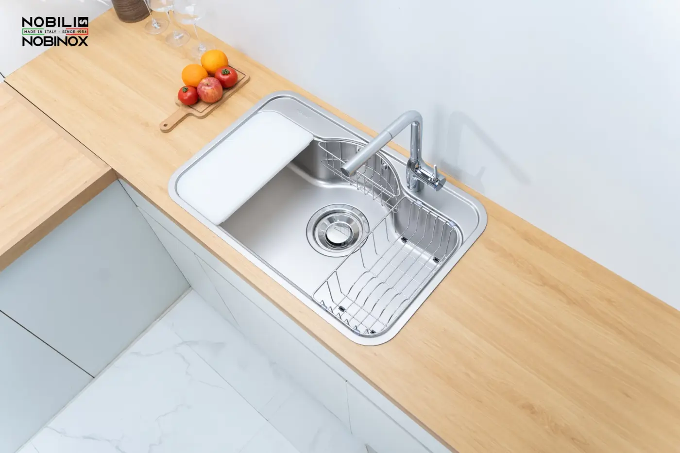 Chậu rửa Nobinox ROSA NN975D (7850 bề mặt vân siêu mịn)