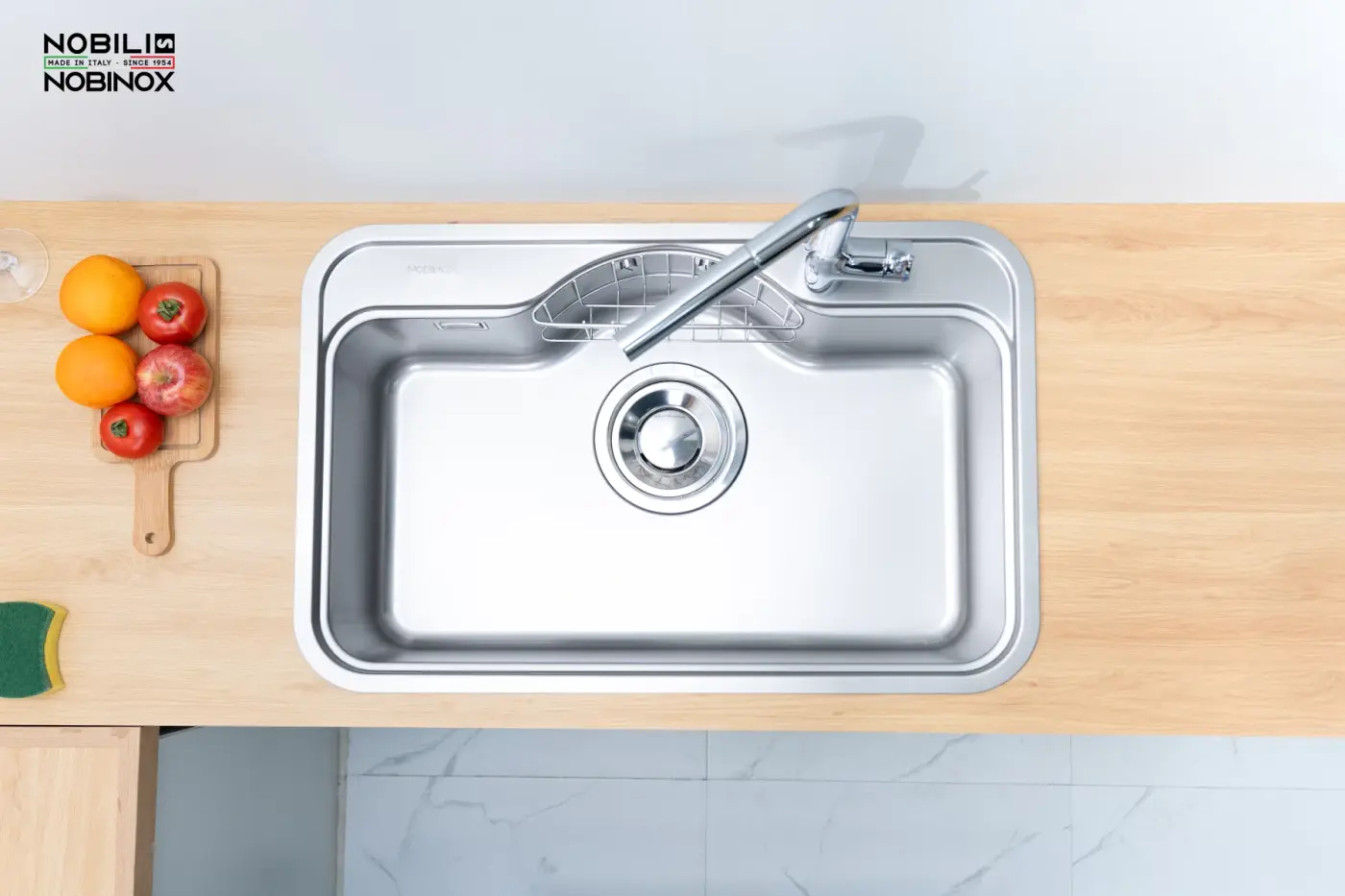 Chậu rửa Nobinox ROSA NN975D (7850 bề mặt vân siêu mịn)