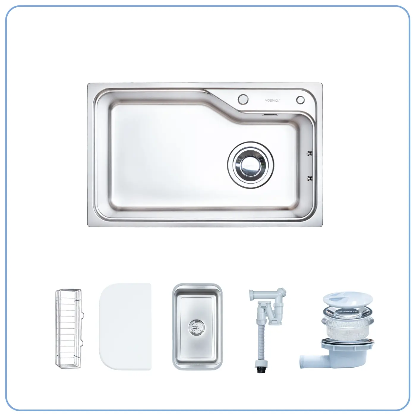 Chậu rửa Nobinox HARI PLUS 8250R (8250 vân Linen plus phủ ion+)