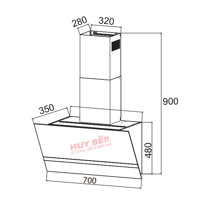 Máy hút mùi LATINO LT-V700DC Athena - Made in Malaysia