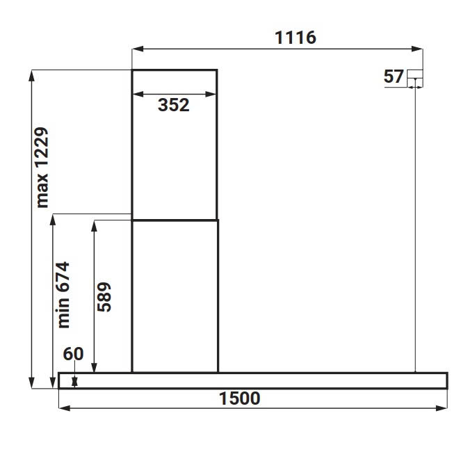 Máy hút mùi KAFF KF-IS1500B LUX