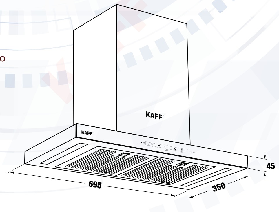 Máy hút mùi KAFF KF-FLAT7735B BOST
