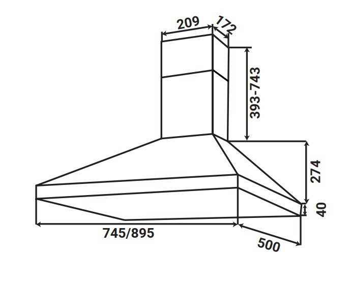 Máy hút mùi KAFF KF-PYRA750