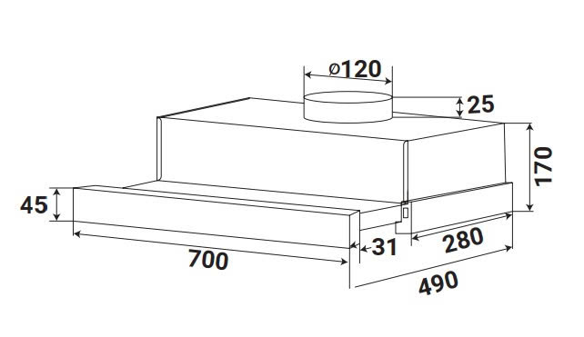 Máy hút mùi KAFF KF-TL1007W