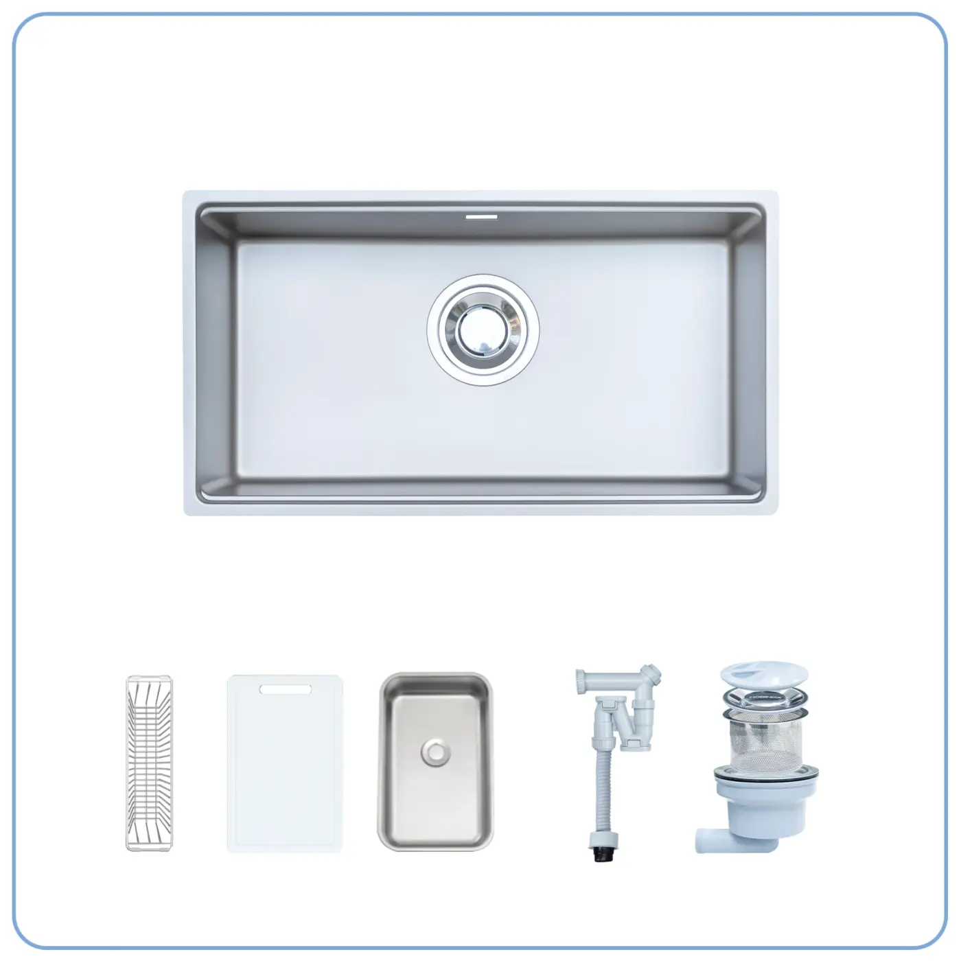 Chậu rửa Nobinox ROSA NN974DT (8048 bề mặt vân siêu mịn)