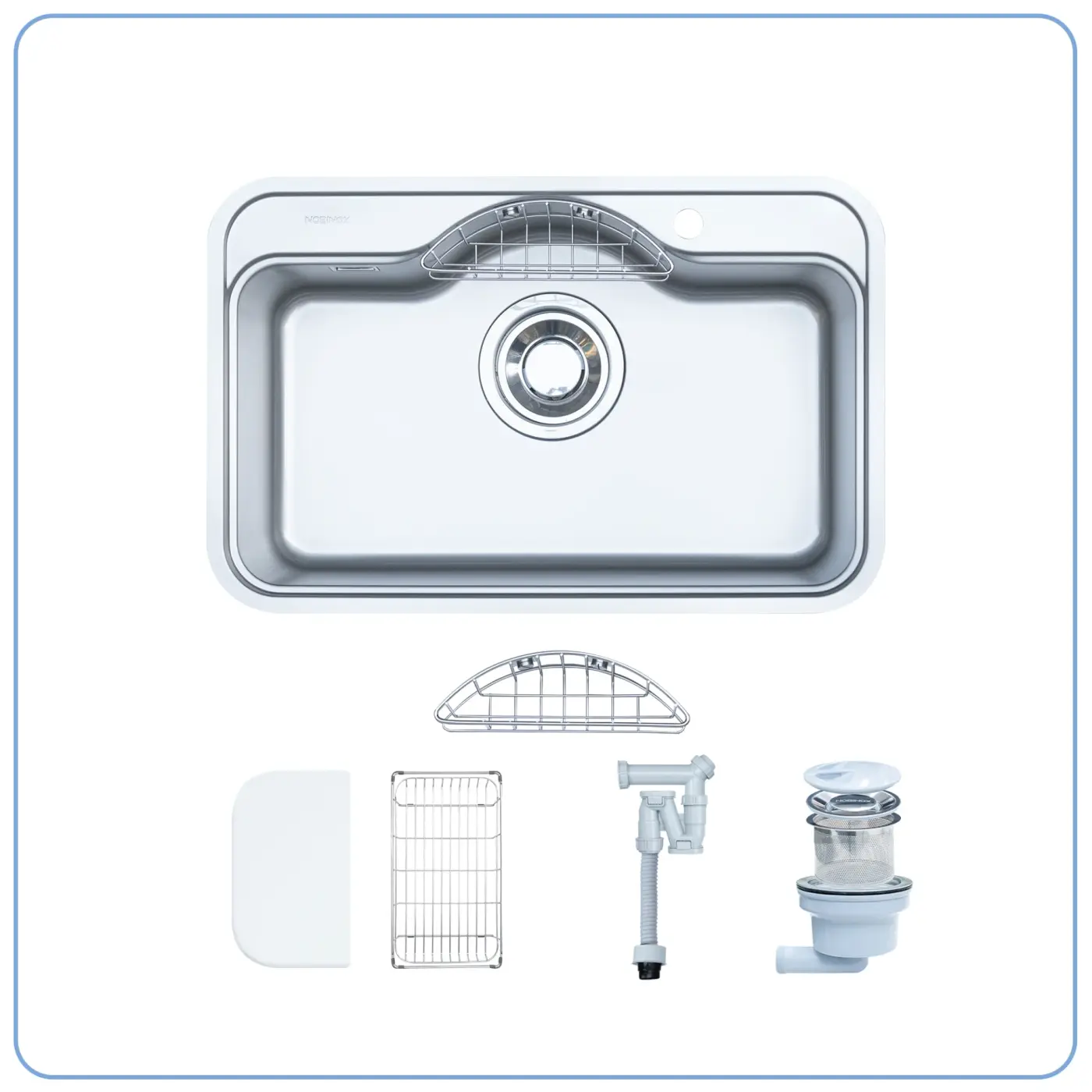 Chậu rửa Nobinox ROSA NN975D (7850 bề mặt vân siêu mịn)