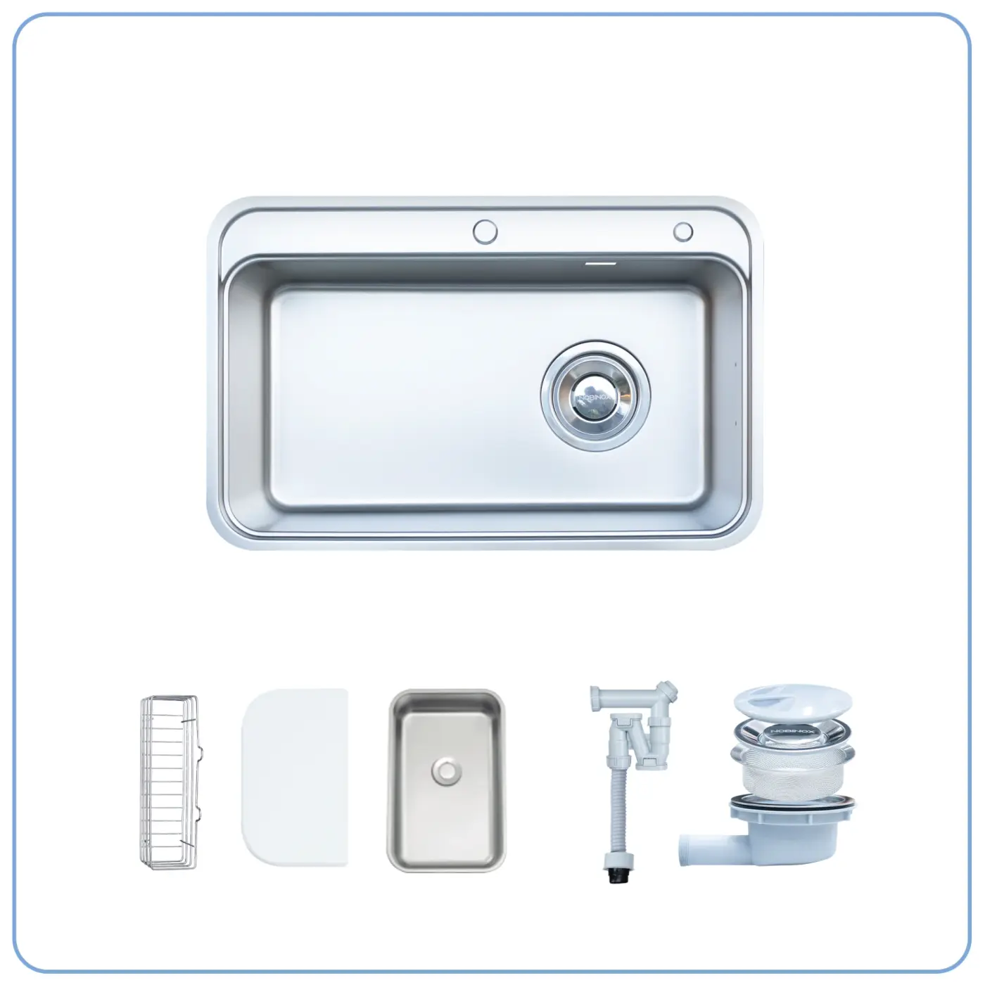 Chậu rửa Nobinox NOVA A382 (8252 bề mặt vân siêu mịn)