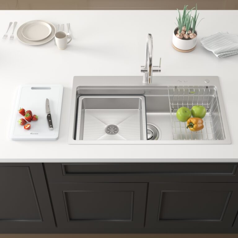 Chậu rửa Konox KN8751TS Dekor (Bề mặt hạt chống xước)