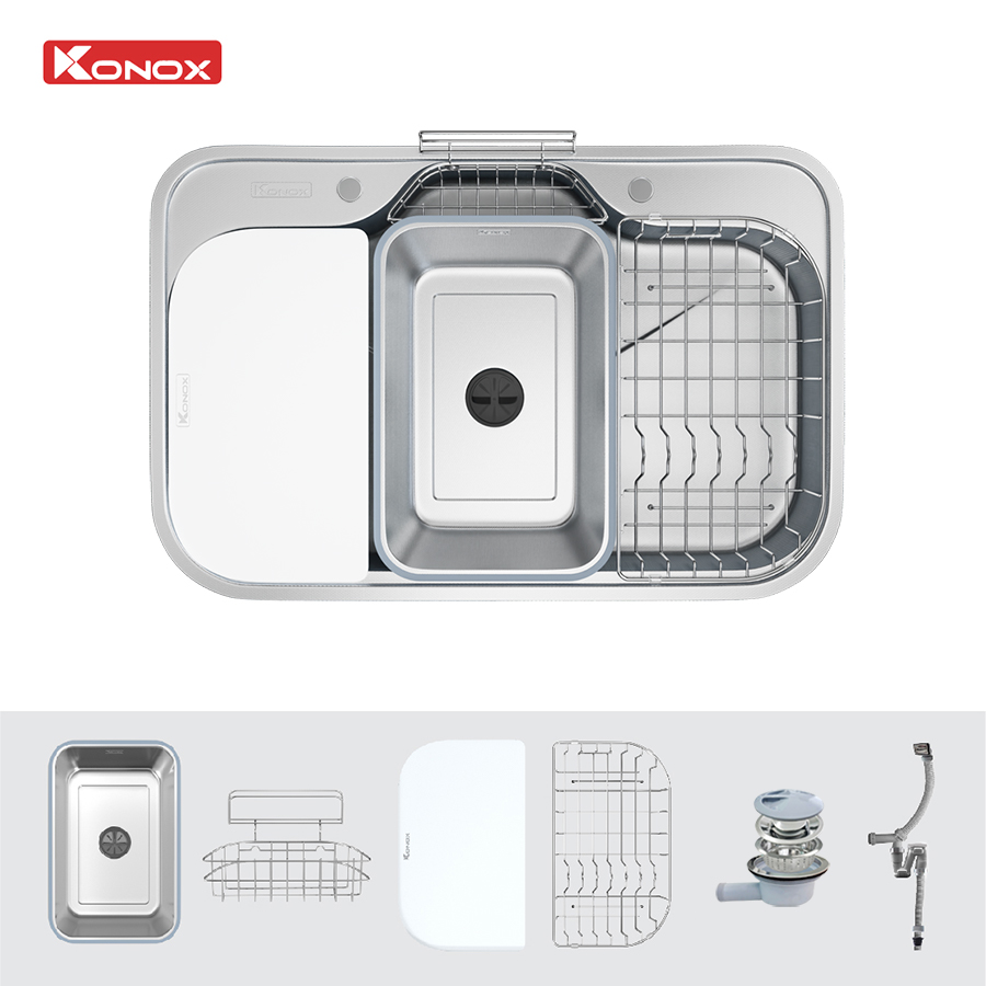 Chậu rửa Konox Tari Smart 7851 (hạt Smart chống xước)