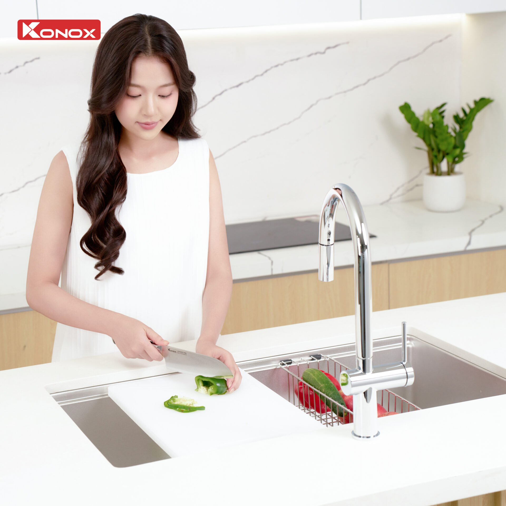 Chậu rửa Konox Tari 8748SM (Bề mặt mịn)