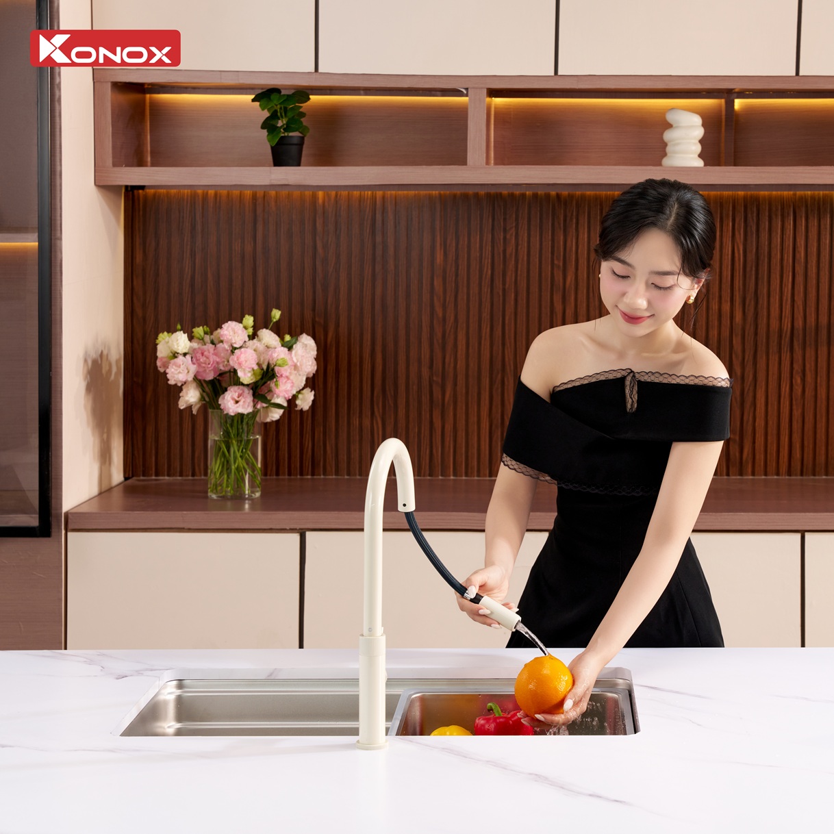 Chậu rửa Konox Tari 780SM (Bề mặt mịn)