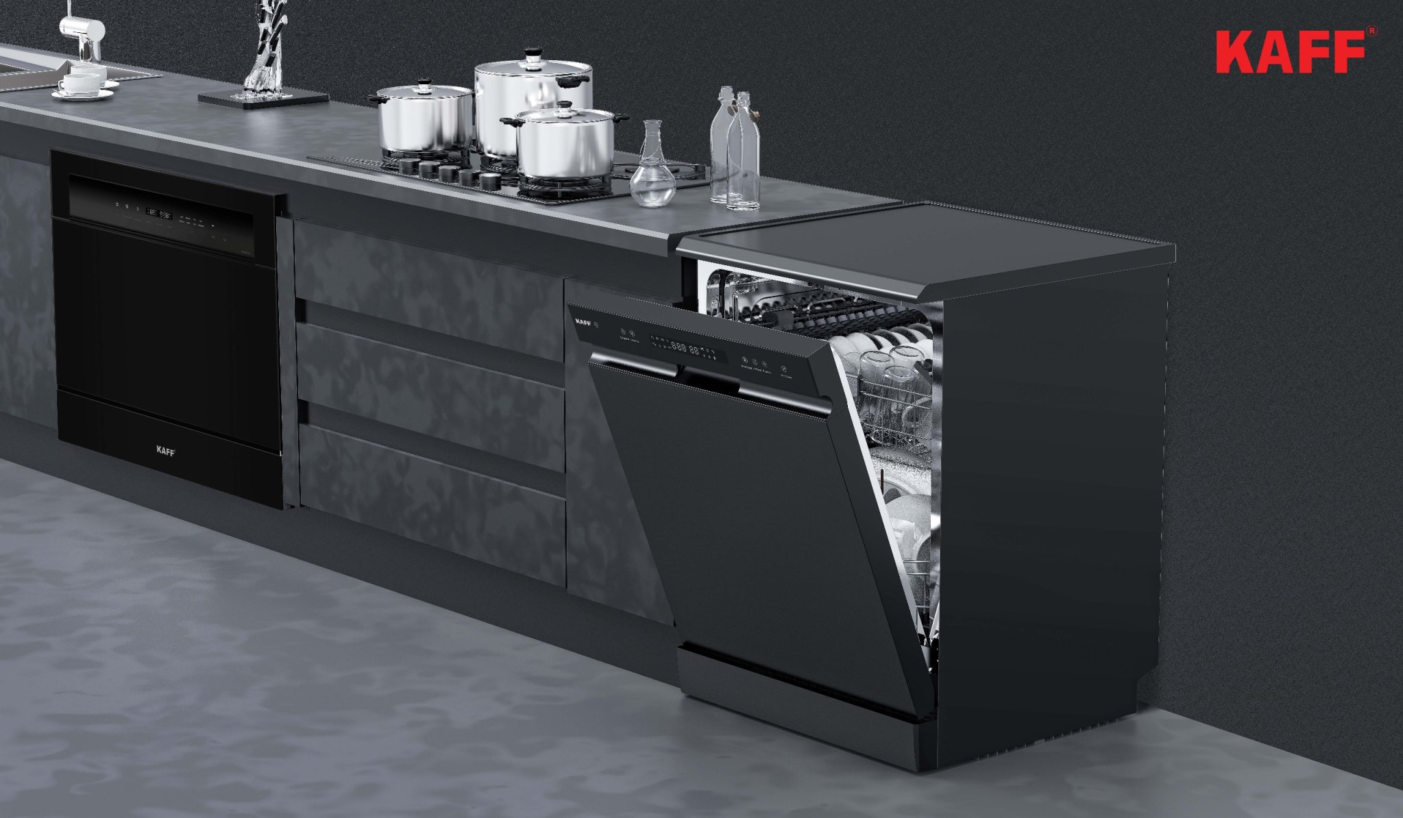 Máy rửa chén KAFF KF-HB805B17 PRO (Công nghệ sấy PTC)