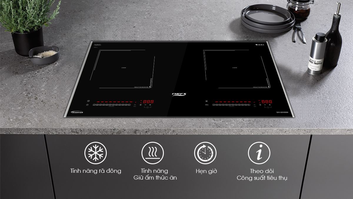 Bếp từ CHEFS EH-DIH999 - 100% Linh kiện EGO Đức (2026)
