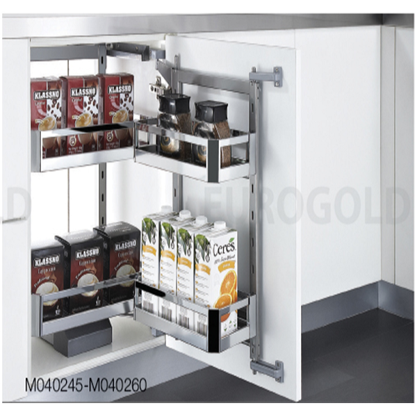 Hệ giá kho Eurogold 2 tầng inox hộp cánh mở
