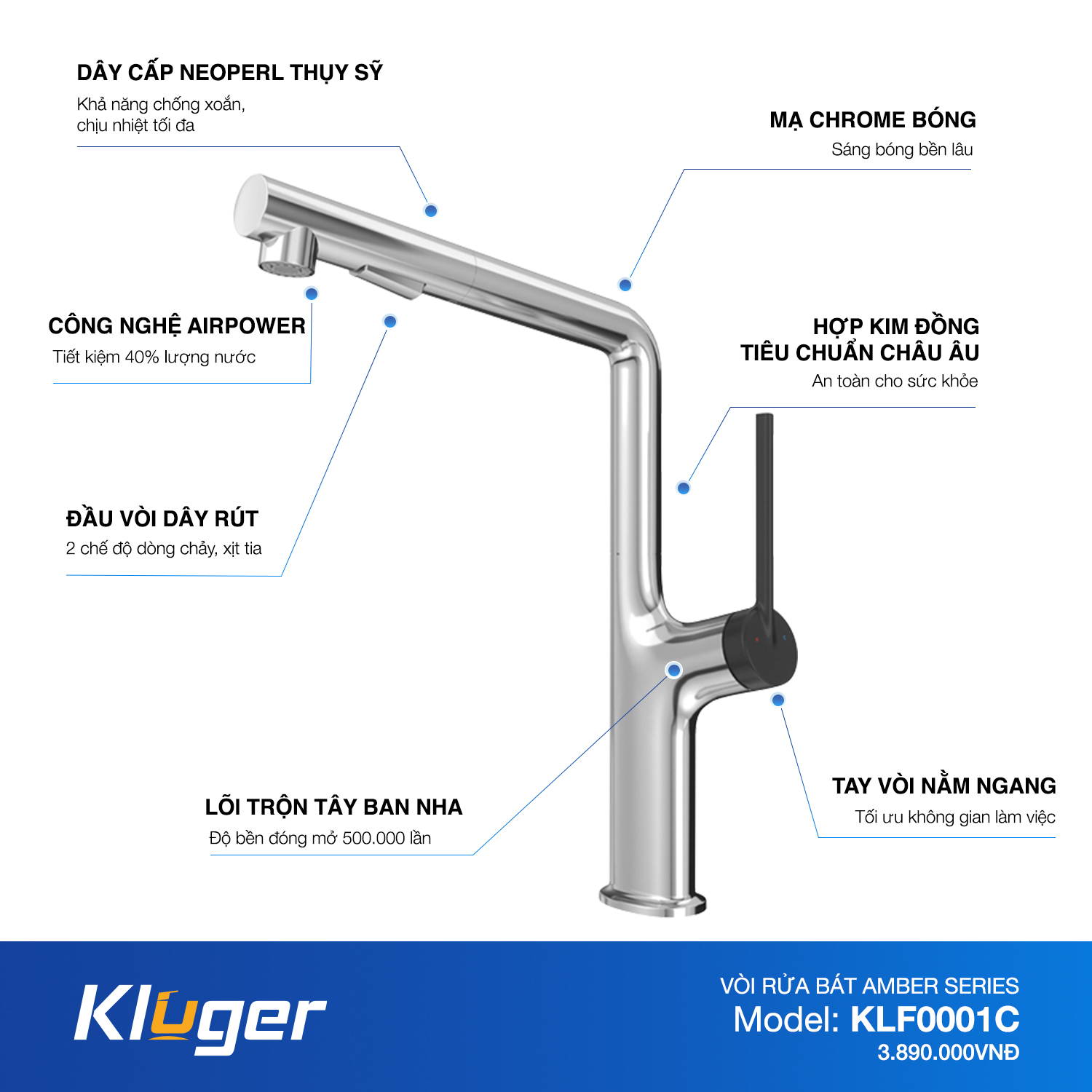 Vòi rửa Kluger KLF0001C