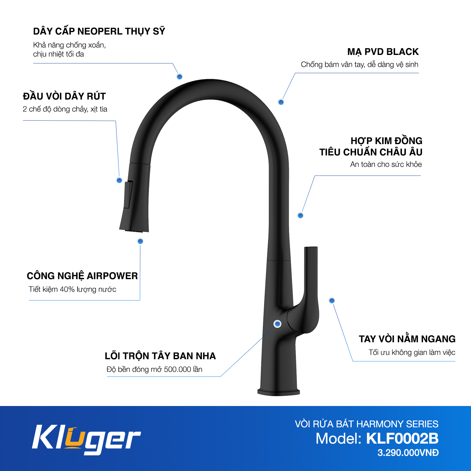 Vòi rửa Kluger KLF0002B