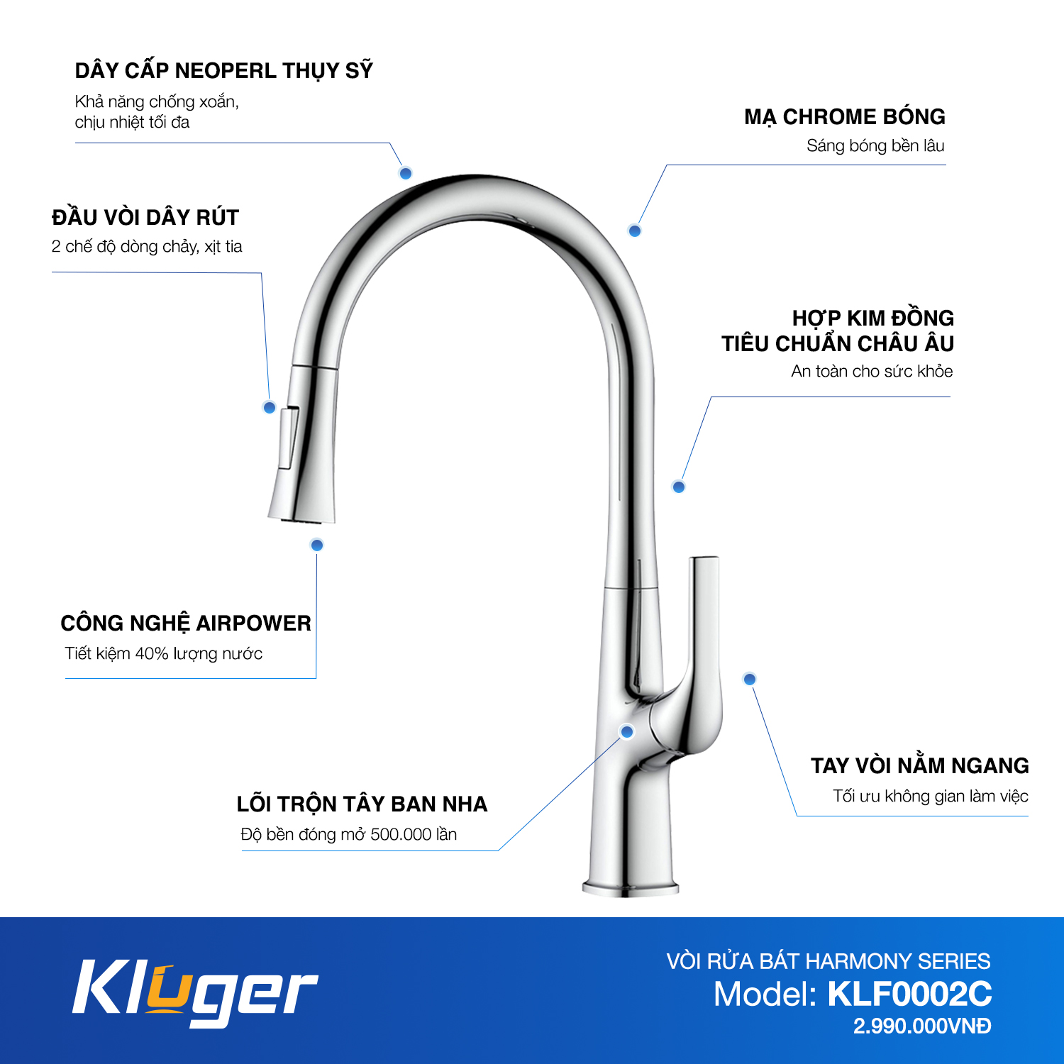 Vòi rửa Kluger KLF0002C