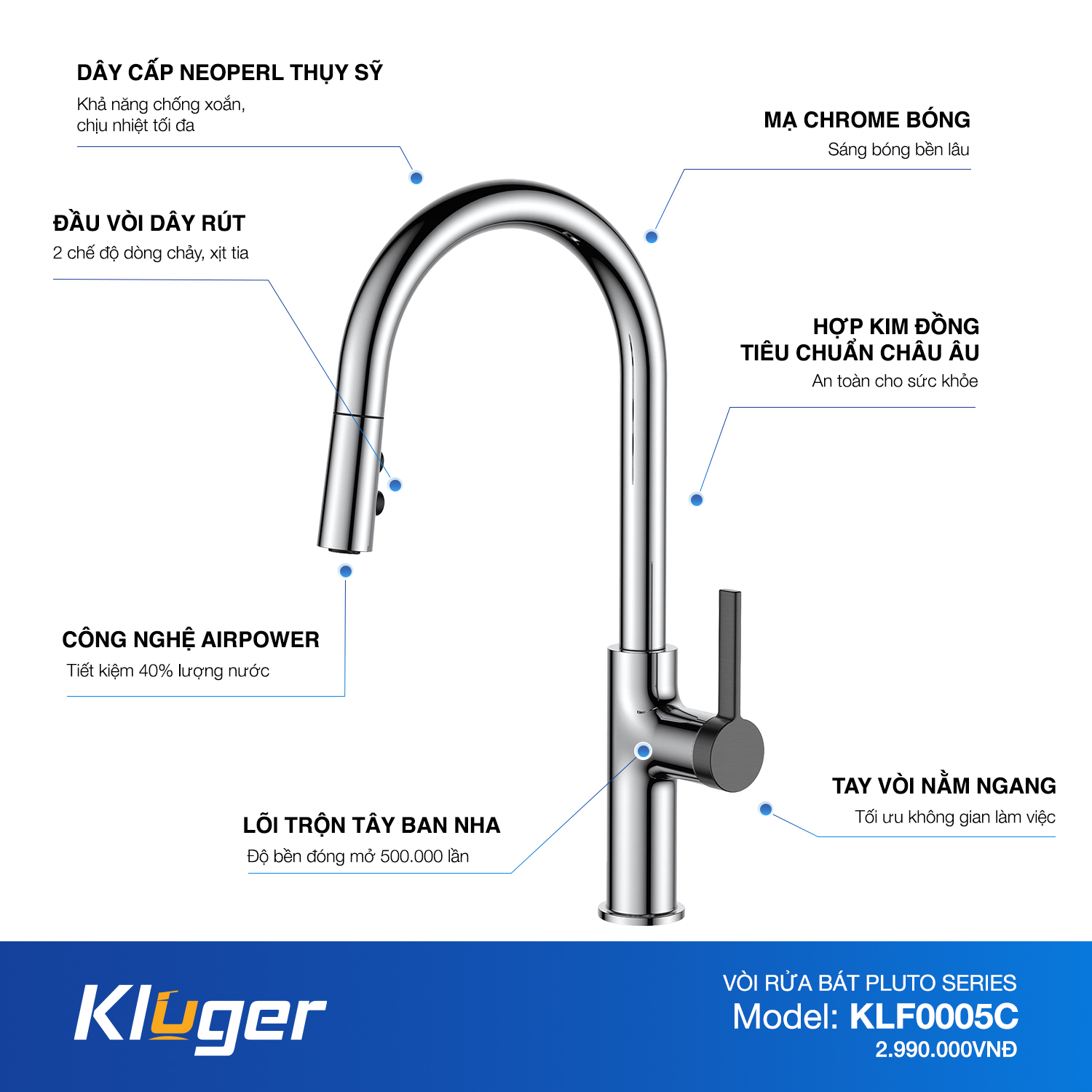 Vòi rửa Kluger KLF0005C