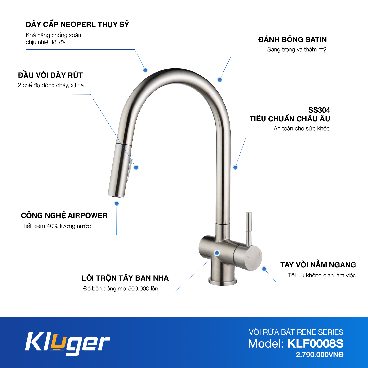 Vòi rửa Kluger KLF0008S