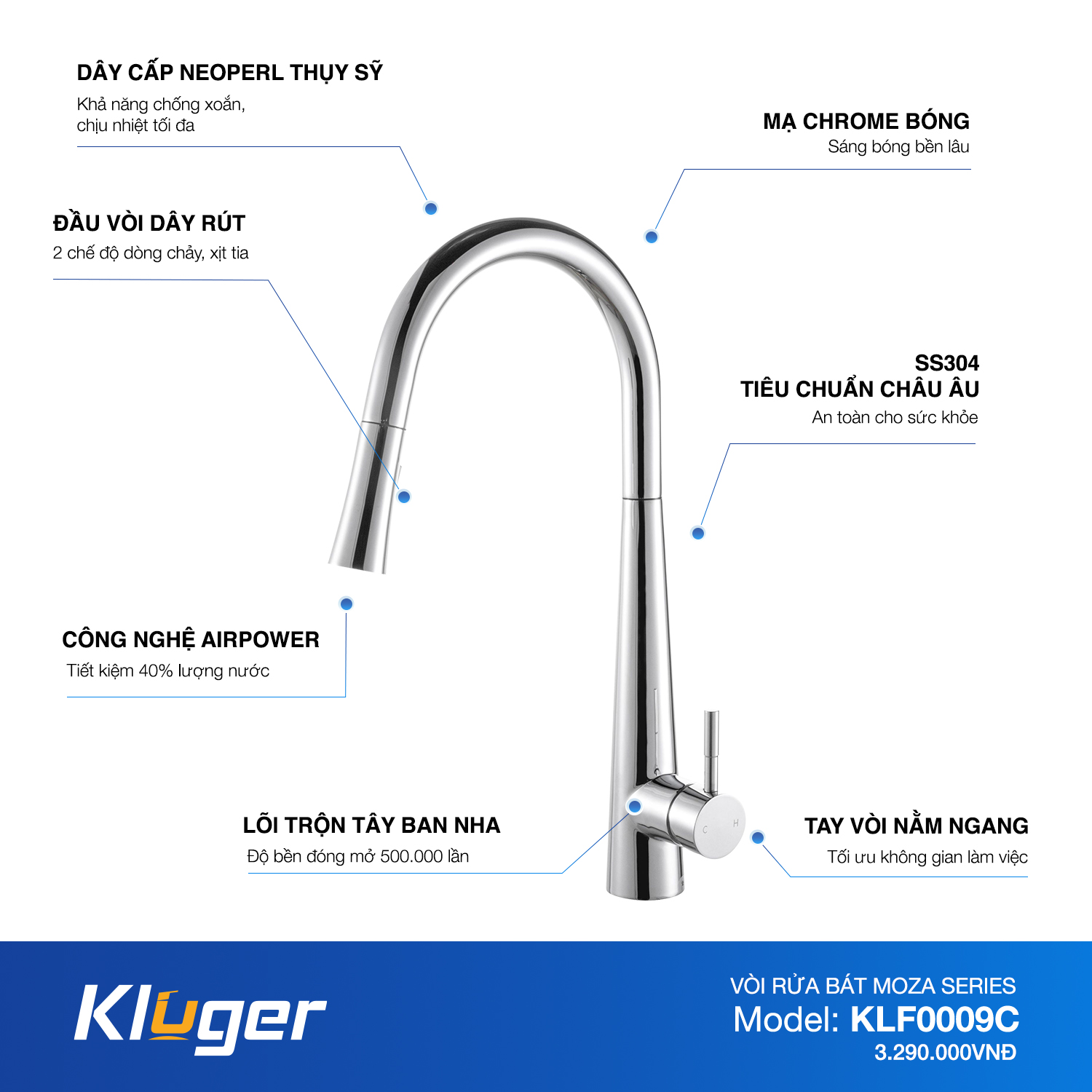 Vòi rửa Kluger KLF0009C