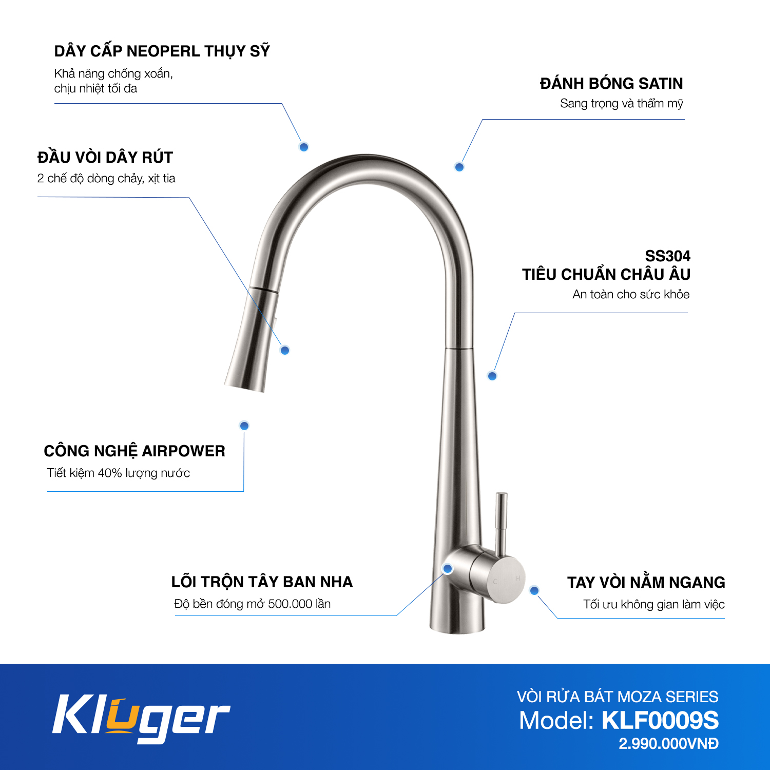 Vòi rửa Kluger KLF0009S