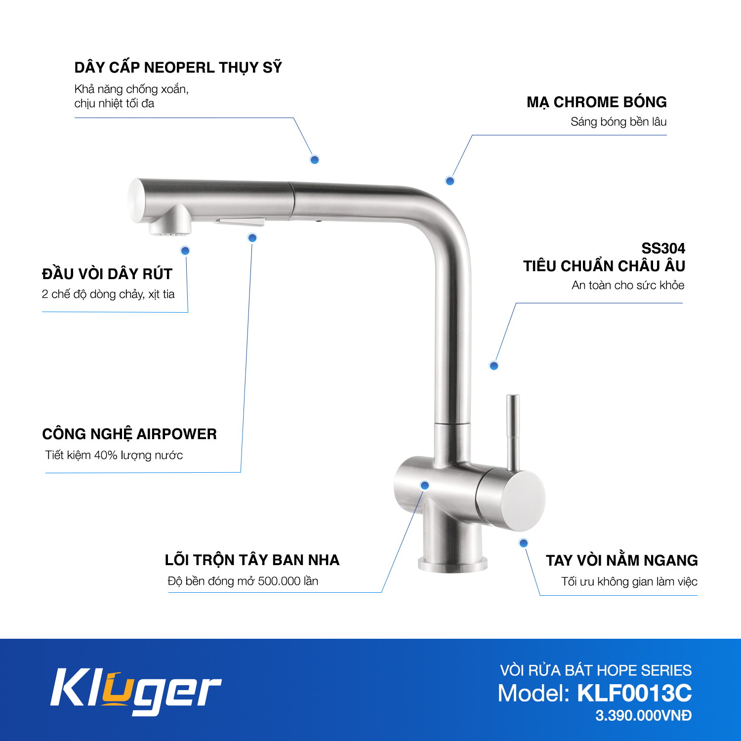 Vòi rửa Kluger KLF0013C