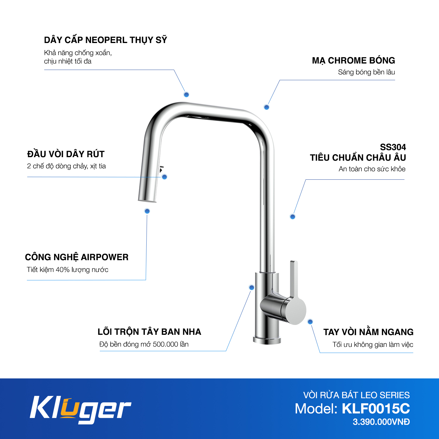 Vòi rửa Kluger KLF0015C