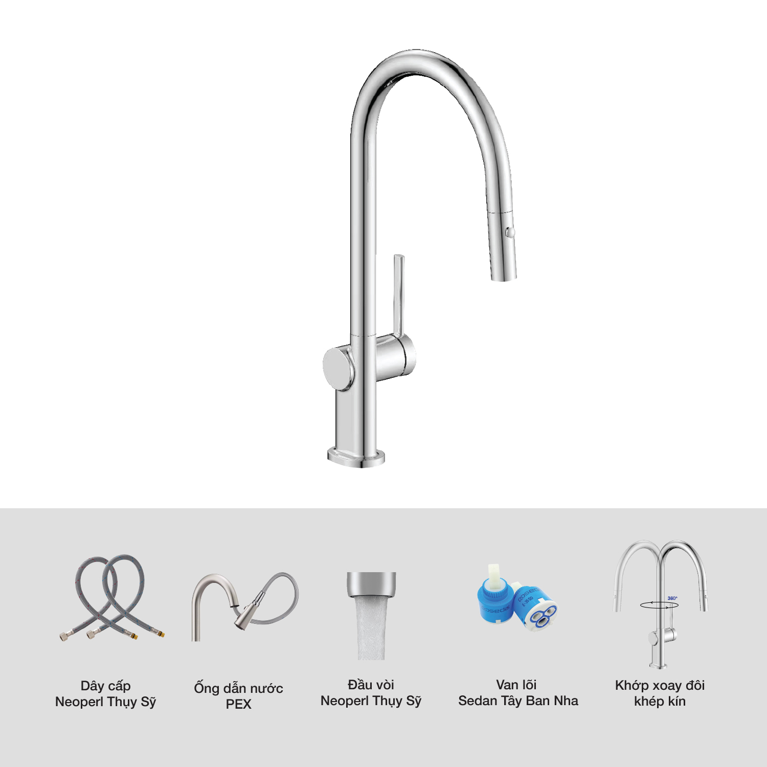 Vòi rửa Kluger KLF0003SC