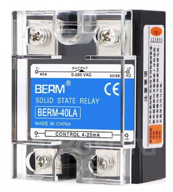 Rơ le bán dẫn SSR BERM 40LA 4-20mA / đầu ra 40A AC 220V / A9H12