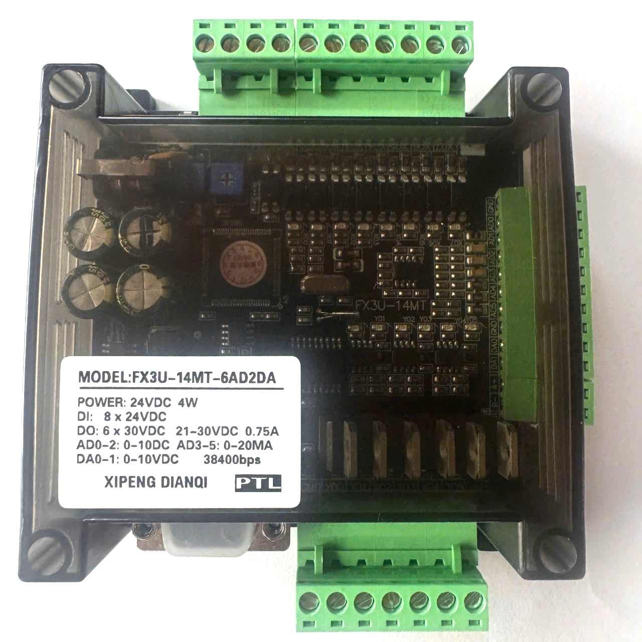 Bo mạch PLC FX3U-14MT 6AD 2DA 485 RTC / PLC board Fx3u