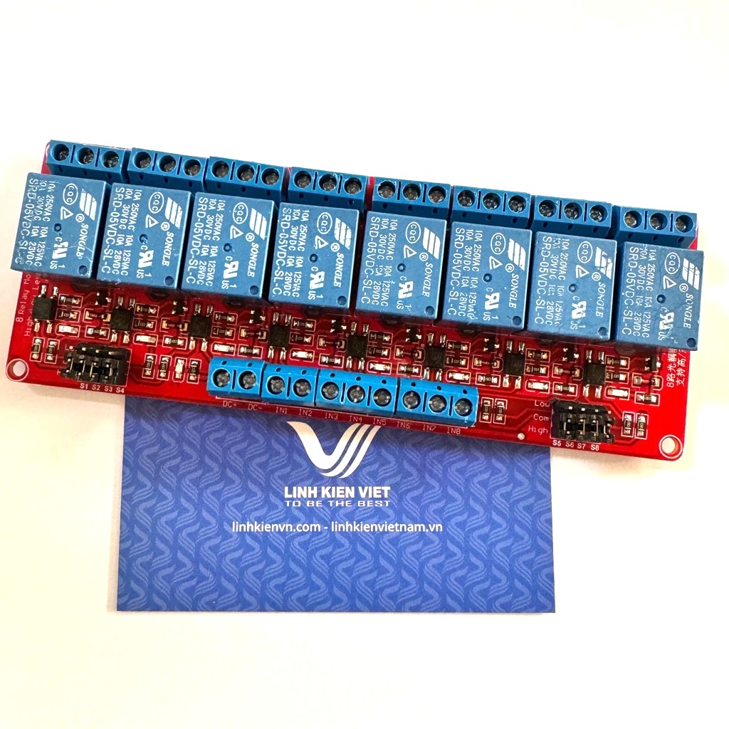 Bo mạch rơ le 5V 8 kênh 10A chọn mức kích hoạt / module relay 8 channel - B4H20