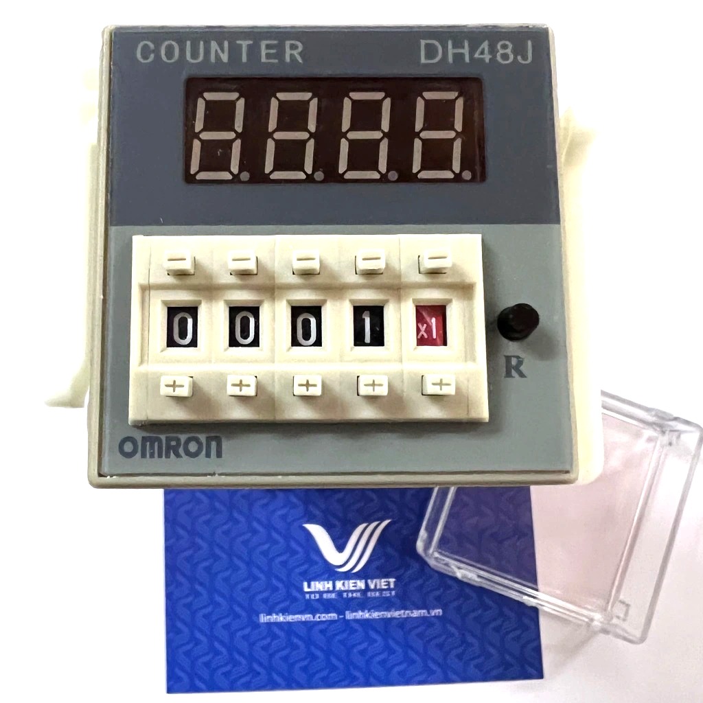 Bộ đếm sản phẩm có đầu ra DH48J-A 11 chân 220V / chính hãng OMRON / Bộ đếm thuận ngược Counter OMRON