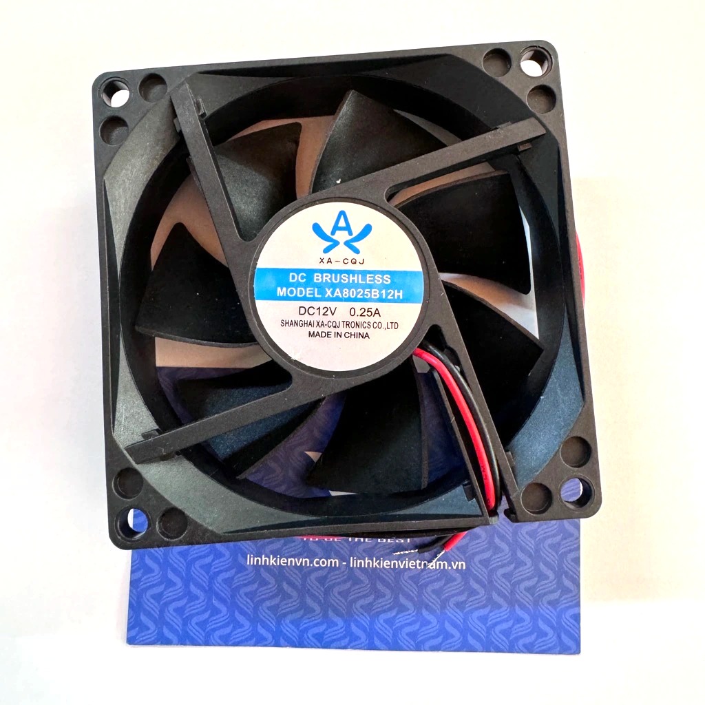 Quạt tản nhiệt 8025 80x80x25mm 12V XA8025B12H 3200RPM / quạt 8x8x2.5cm lõi đồng , trục vòng bi