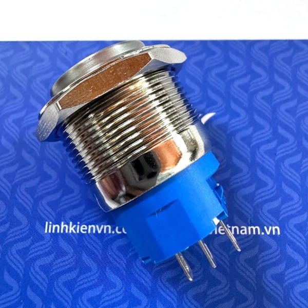 Nút nhấn giữ kim loại chống nước 22mm 3 chân - X2H8