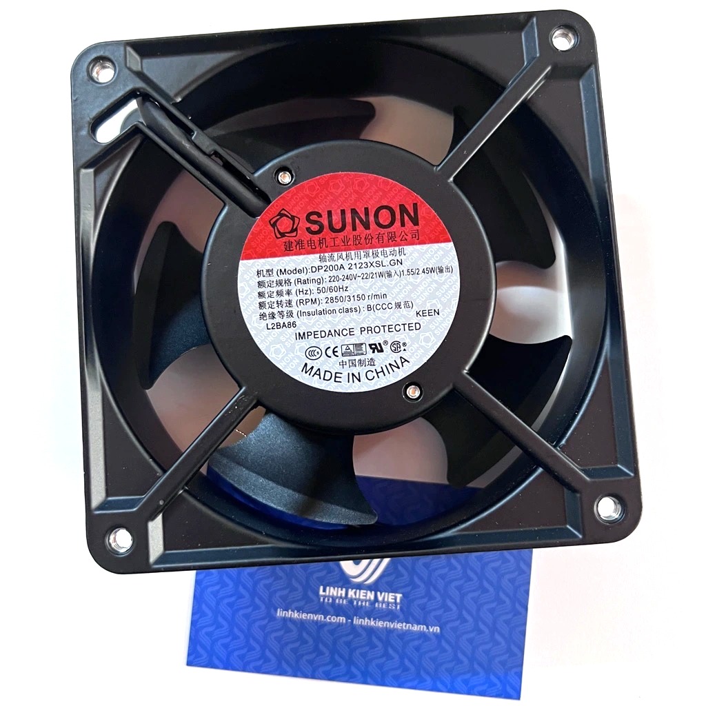 Quạt tản nhiệt 12038 DP200A 2123XSL 220V /  SUNON 120x120x38 / trục dầu